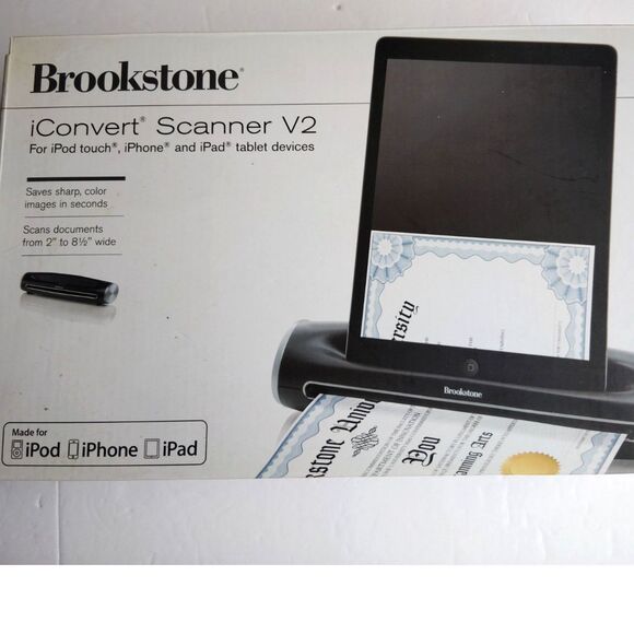 Brookstone iConvert Scanner V2 for Apple iPod Touch,iPhone Tablet Devices - Picture 4 of 9